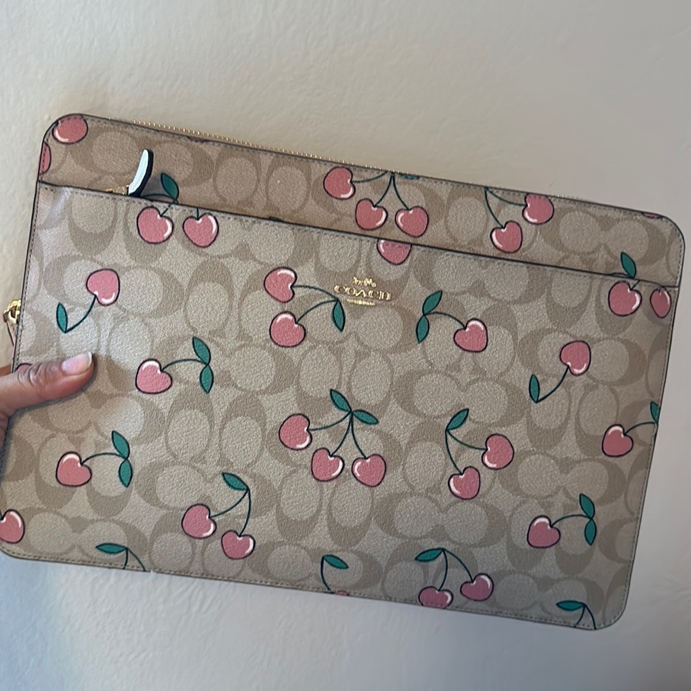 Coach cherry laptop case